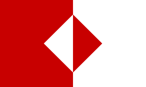 White with Red Diamond Logo - New State Flags