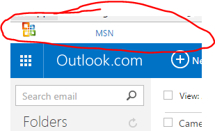 Old MSN Logo - How do I remove the buggy white bar with MSN logo at the top of my