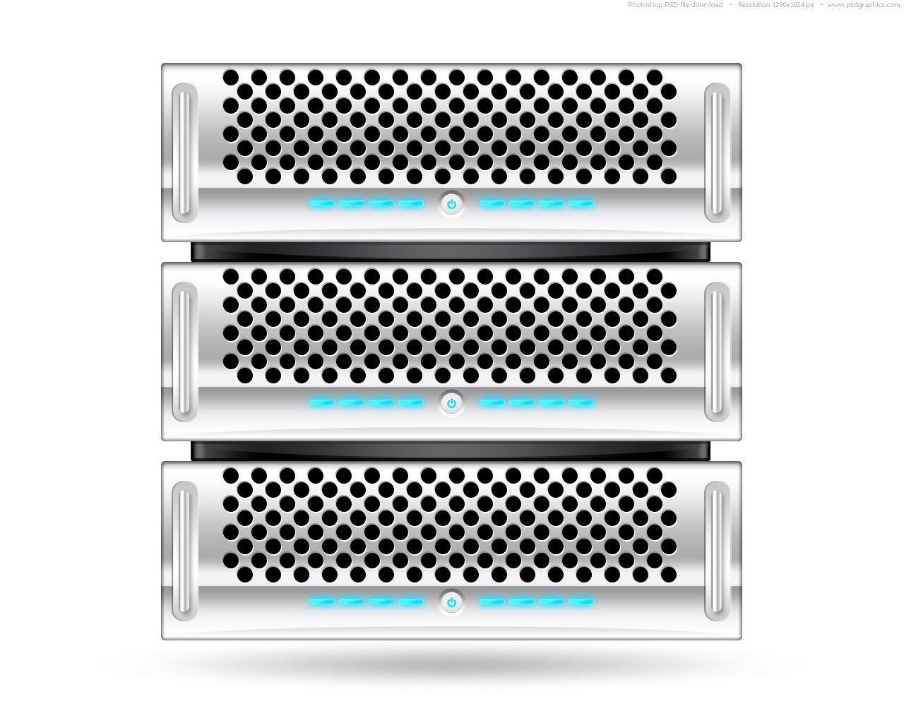 Server Rack Logo - Silver rack server, PSD web icon | PSDGraphics