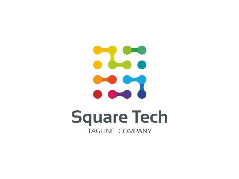 Orange Square Tech Logo - Square Tech Logo