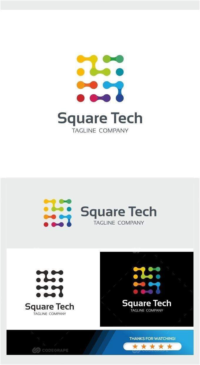 Orange Square Tech Logo - Square Tech Logo