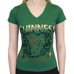 Golden Harp Logo - Guinness Golden Harp V-Neck T-Shirt – The Scottish and Irish Store