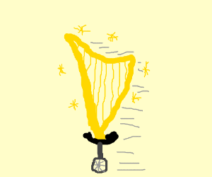 Golden Harp Logo - A Harp