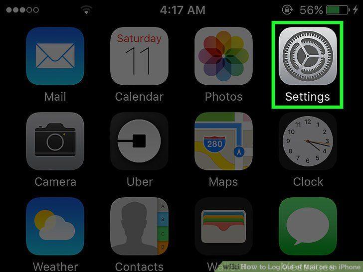 iPhone Mail Logo - How to Log Out of Mail on an iPhone: 7 Steps (with Pictures)