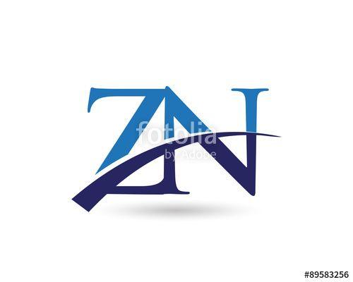 Zn Logo - ZN Logo Letter Swoosh Stock Image And Royalty Free Vector Files