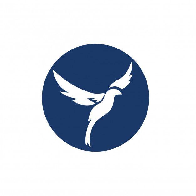 Bird in Circle Logo - Circle bird logo vector Vector