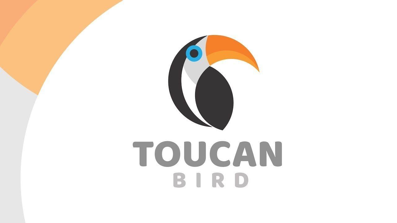 Bird in Circle Logo - Toukan bird logo design tutorial with circle grid