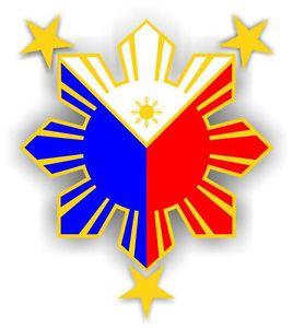 Pinoy Sun Logo - Filipino Pride Star Sun Sticker Die Cut Decal Philippines Very High