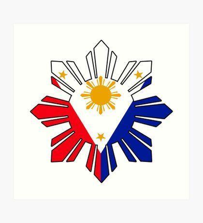 Pinoy Sun Logo - Philippine Sun Flag Art Print #Filipinotattoos. Filipino tattoos