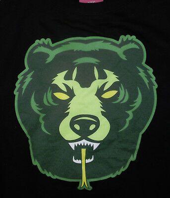 Mishka Bear Logo - MISHKA NYC DEATH Adders Black Sweatshirt Men's Xl Green Logo Bear ...