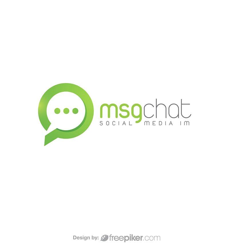 Green Messaging Logo - Freepiker | messaging & chattings social logo