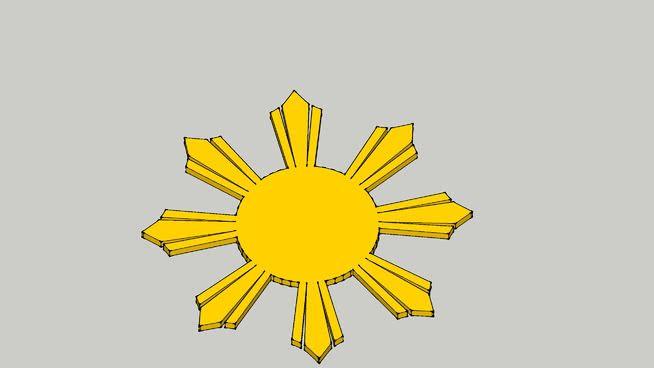 Pinoy Sun Logo - Philippines eight ray sun | 3D Warehouse