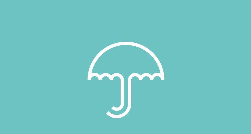 White Umbrella Logo - Umbrella Logo Designs, Ideas, Examples. Design Trends