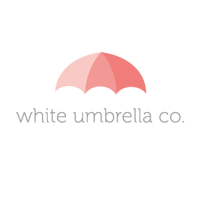 White Umbrella Logo - White Umbrella Co.'s wedding umbrella delivery service