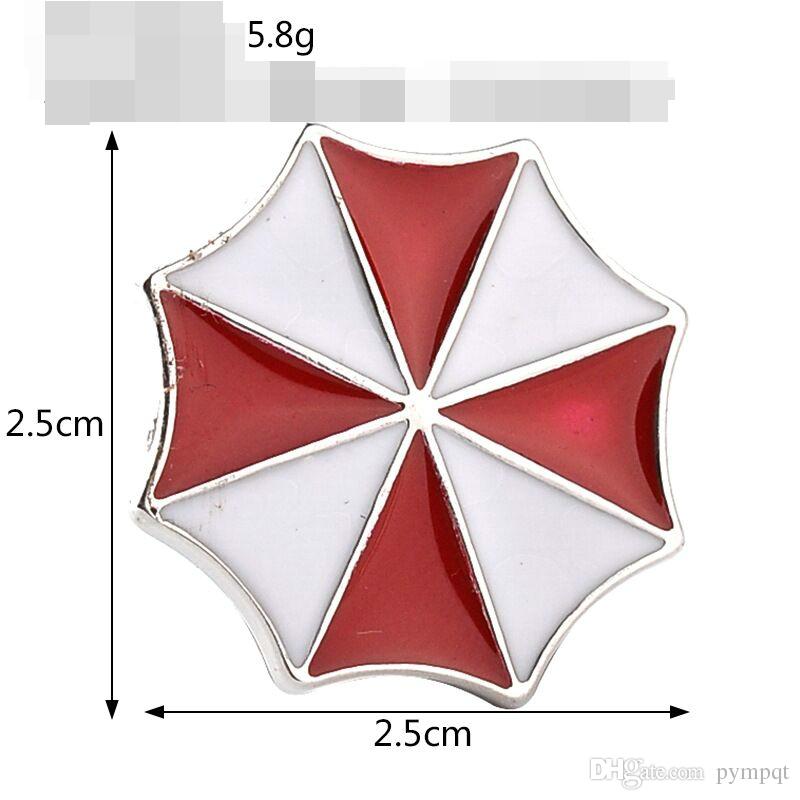 White Umbrella Logo - 2019 Alloy 2018 Red White Staggered Alternate Octagon Brooches ...