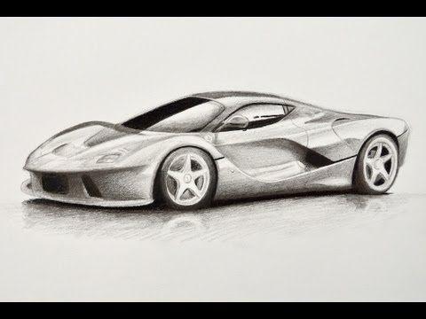 Black Luxury Car Logo - How to Draw a Car: Ferrari - Fine Art-Tips - YouTube