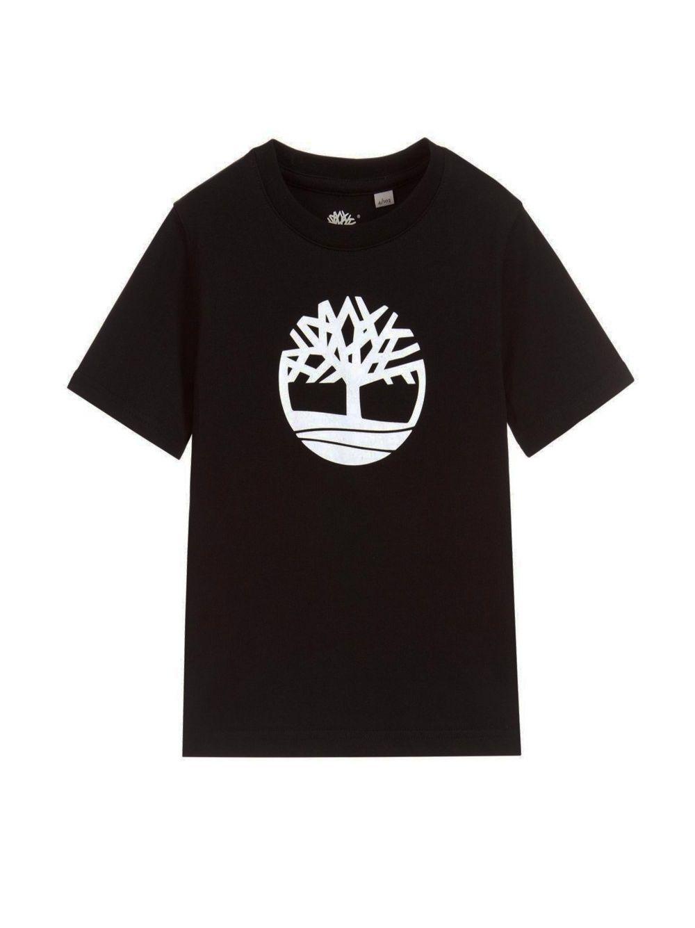 Black Timberland Logo - Timberland BOYS Crew Neck Black Logo T-Shirt | Designerwear