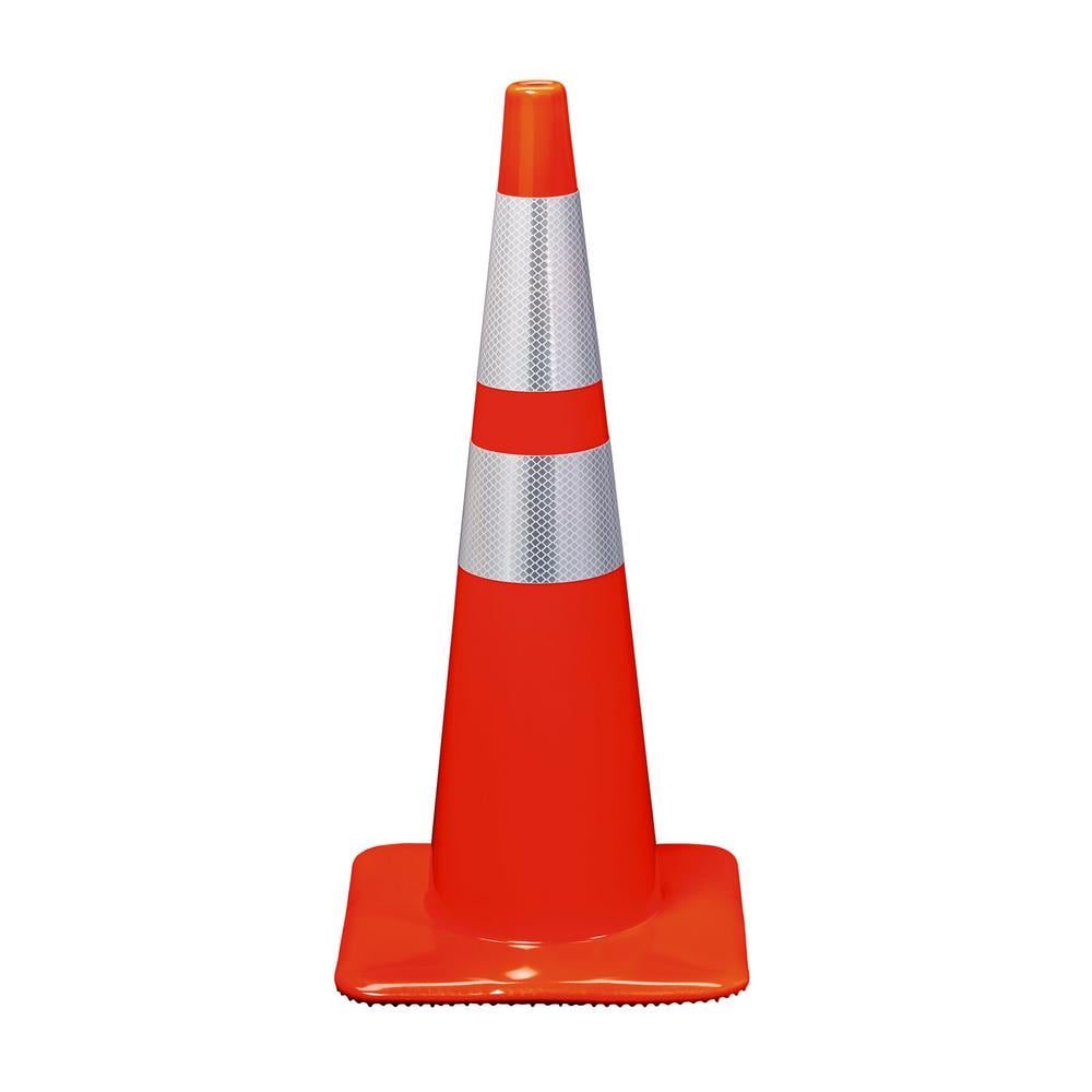 Orange Traffic Cone Logo - 3M 28 in. Orange Reflective Traffic Safety Cone-90129-R - The Home Depot