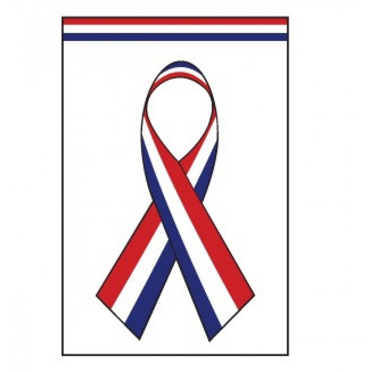 Blue Rectangle White P Logo - in. X 18 in. Red, White & Blue Ribbon Banner for a