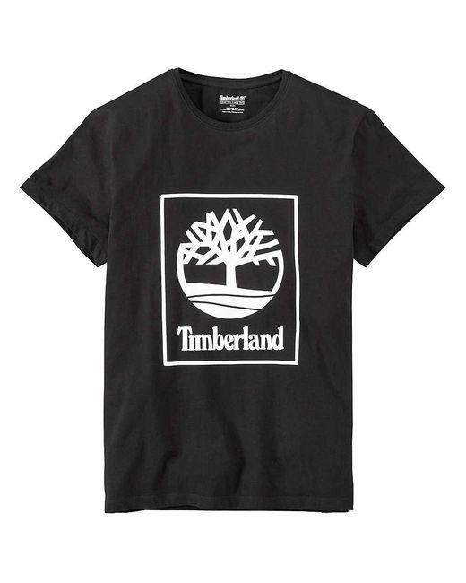 Black Timberland Logo - Lyst - Timberland Apparel Timberland Seasonal Logo Ss Tee in Black ...