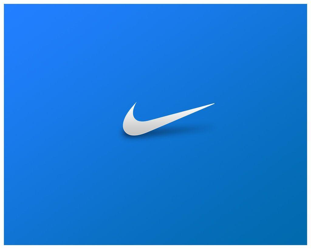 Blue Nike Logo - Nike Logo In Blue Background