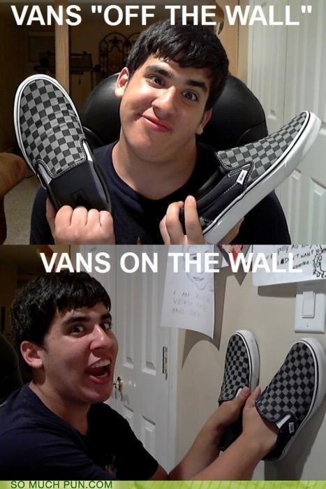 Funny of the Wall Vans Logo - Puns - vans - Funny Puns - Pun Pictures - Cheezburger