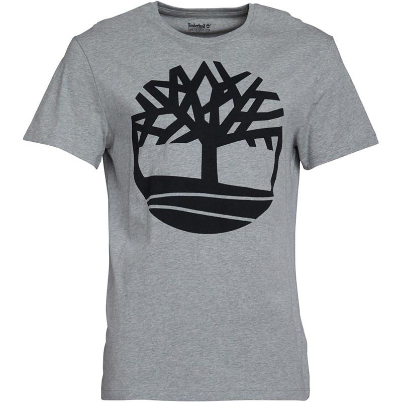 Black Timberland Logo - Buy Timberland Mens Large Logo T-Shirt Medium Grey Heather