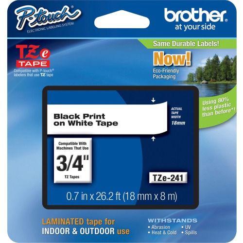 Blue Rectangle White P Logo - Brother P Touch TZe Flat Surface Laminated Tape 64 Width X 26