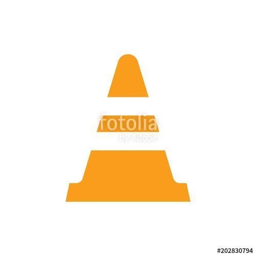 Orange Traffic Cone Logo - traffic cone vector icon Orange reflecting road symbol