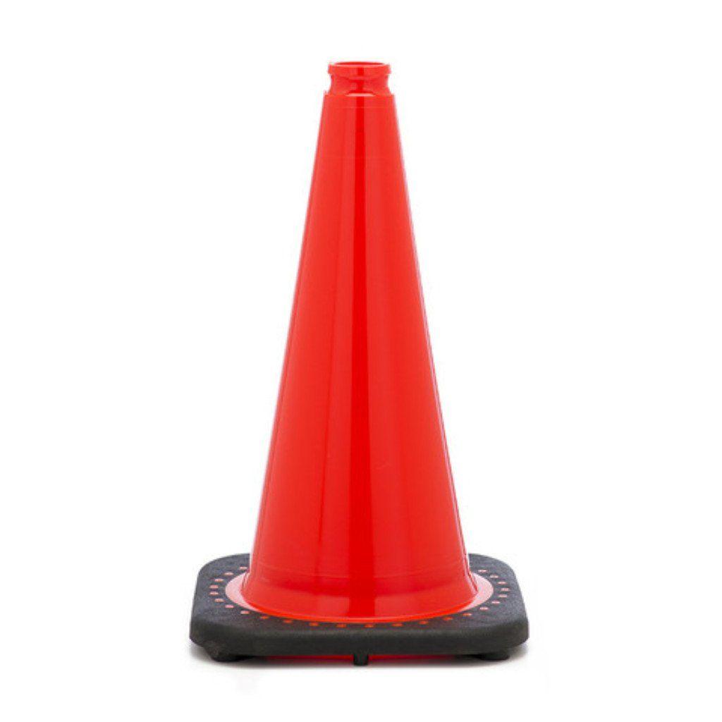 Orange Traffic Cone Logo - 18'' Orange Traffic Cone w/Black Base | Clark Safety