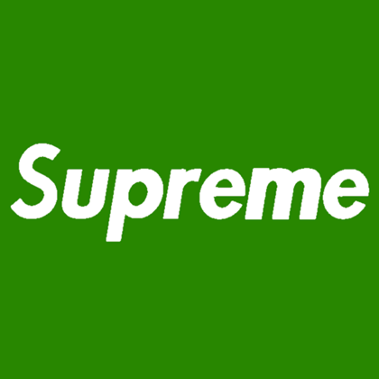 Green Roblox Logo - Green Supreme Logo