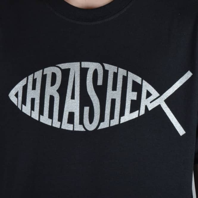 Thrasher Fish Logo - Thrasher Fish Skate T-Shirt - SKATE CLOTHING from Native Skate Store UK