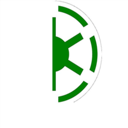 Green Roblox Logo - Green Republic Logo Left Half - Roblox