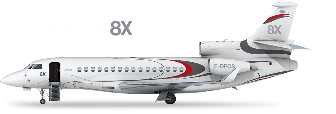 Jet Airplane Logo - Dassault Falcon - Best designed, built and flying business jets