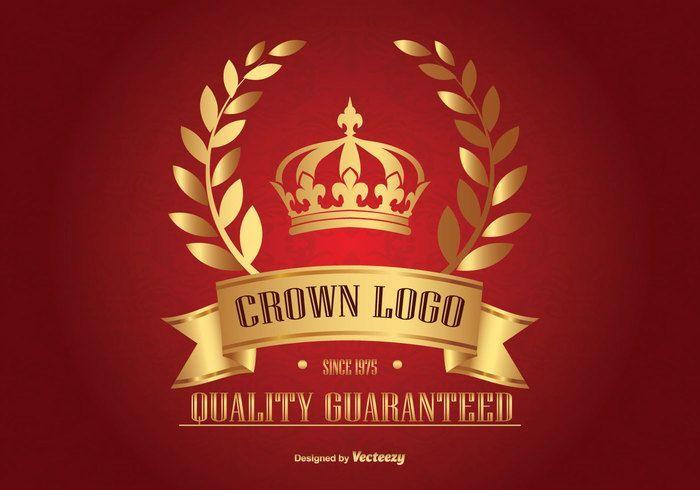 Golden Crown Logo - Free vector Golden Crown Logo #22462 | Web Elements | Crown, Crown ...
