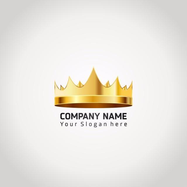 Golden Crown Logo - Golden Crown Logo Vector Template, Golden, Crown, Logo PNG