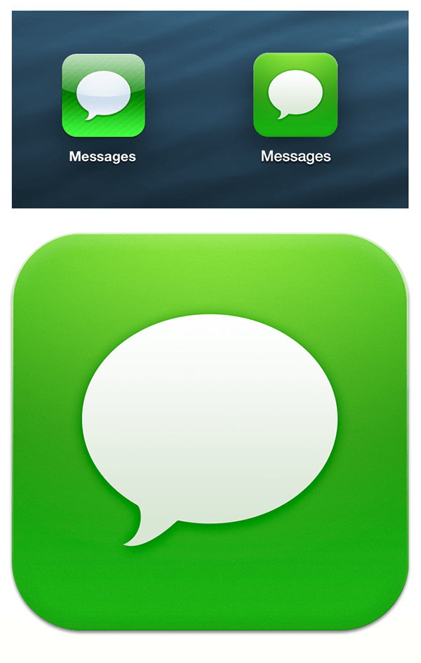 Green Messaging Logo - iOS 7 Messages icon on Behance