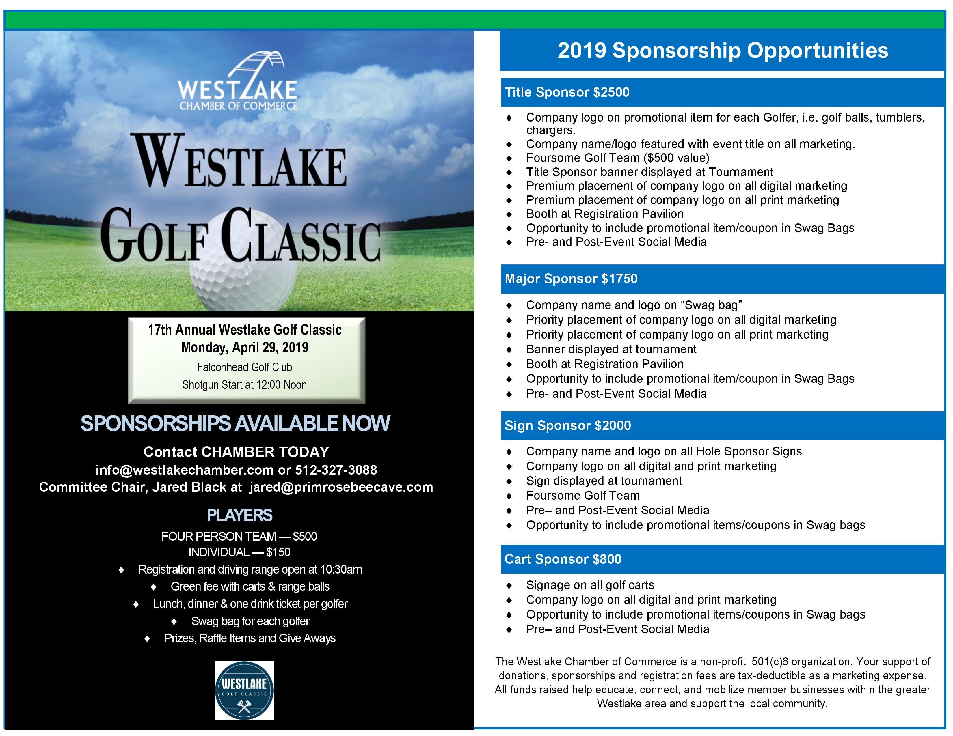 Jared Name Logo - Westlake Golf Classic - Westlake Chamber of Commerce, TX