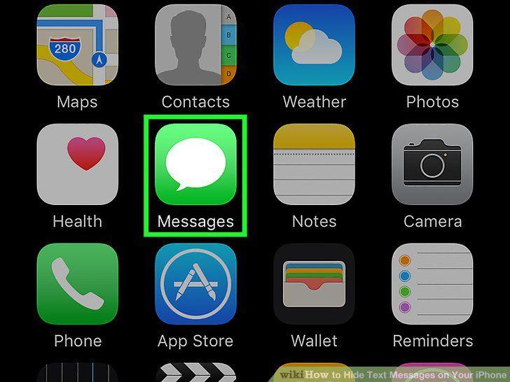 iPhone Messages App Logo - 4 Ways to Hide Text Messages on Your iPhone - wikiHow