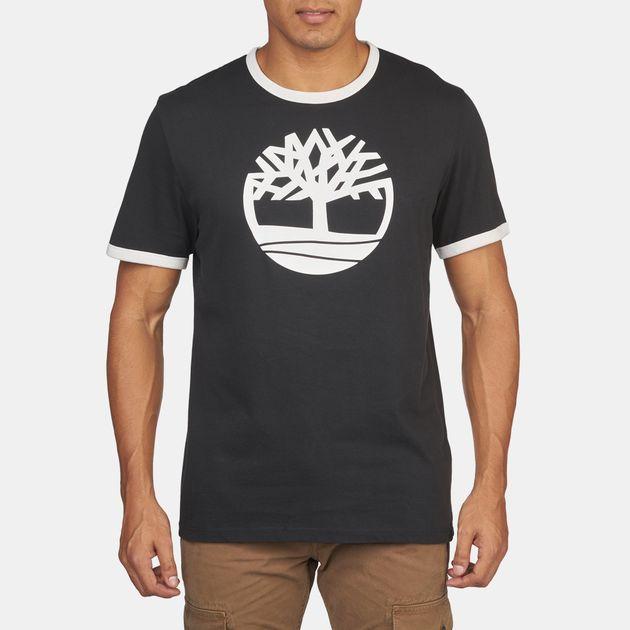 Black Timberland Logo - Shop Black Timberland Logo Short Sleeve T Shirt For Mens