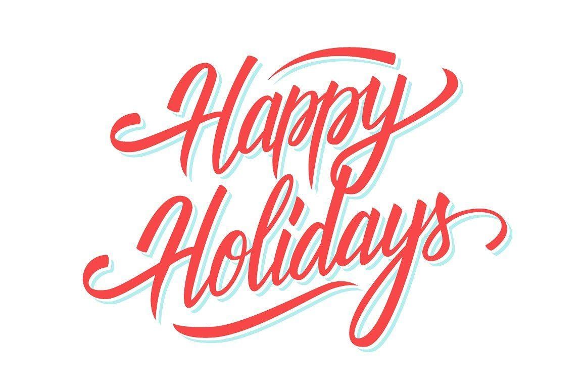 Happy Holidays Logo - Happy Holidays hand lettering. Graphics Creative Market