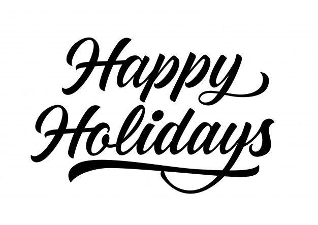 Happy Holidays Logo - Happy holidays lettering Vector | Free Download