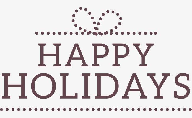 Happy Holidays Logo - Happy Holiday Card, Happy Holidays, Simple Card, Brown Bow Tie PNG