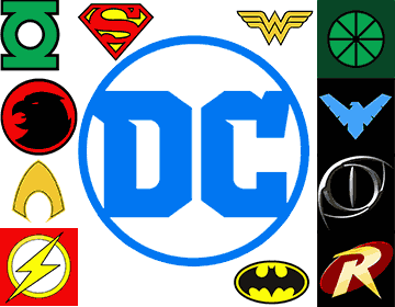 DC Character Logo - DC Comics Superhero Logos | FindThatLogo.com