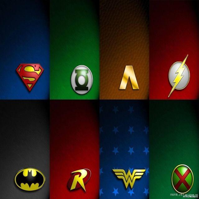 All Superhero Logo - A full Set of 5 Justice League Mortal Superhero Logo Badge Pin ...