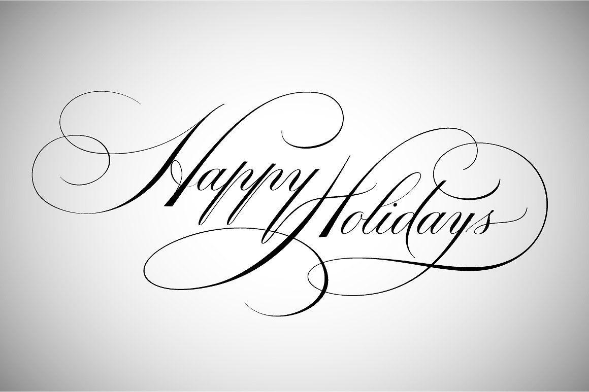 Happy Holidays Logo - Happy Holidays Lettering Illustrations Creative Market