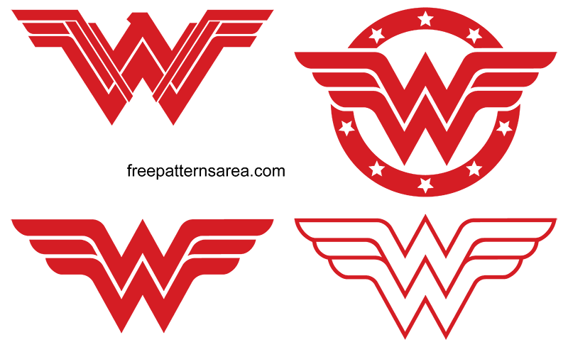 Wonder Woman Logo - Wonder Woman Logo Symbol and Silhouette Vector | FreePatternsArea