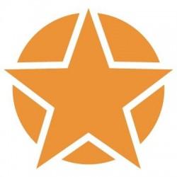 Star Symbol in Circle Logo - Airbrushing Stencil Tattoo Symbols 019 Star and Circle