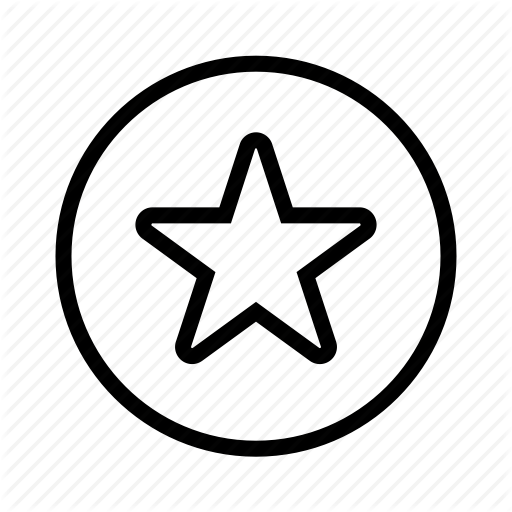Star Symbol in Circle Logo - Bookmark, circle, favorite, favorites, star icon