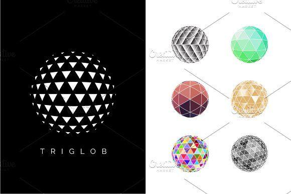 Globe Like Logo - Polygon Globe Icon Logo Templates Creative Market